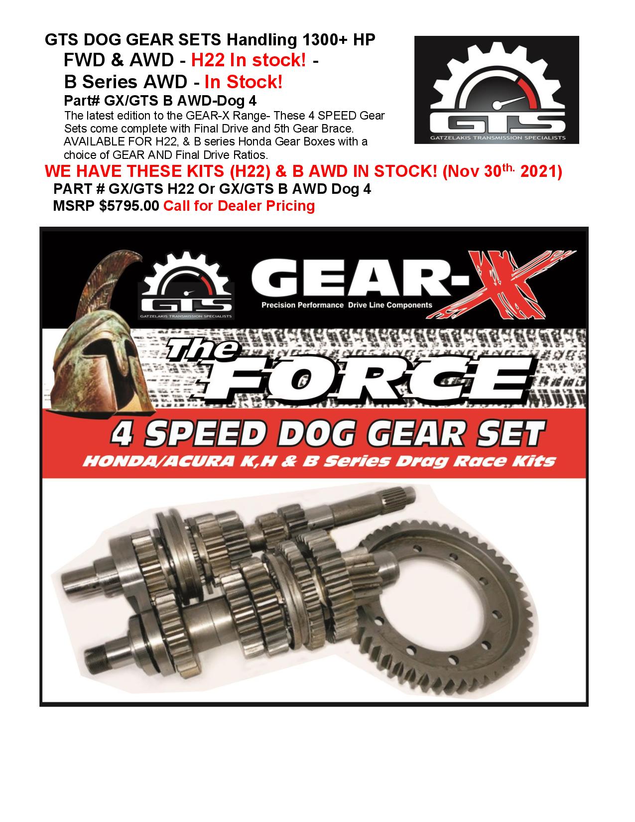 The Force 4 Speed Dog Gear Set – Gear-X USA